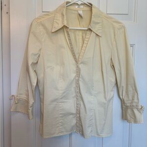 Old Navy Sunny Spring Butter Yellow Stretch Blouse